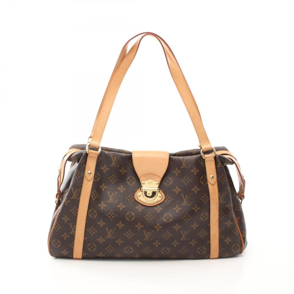 Louis Vuitton Stresa Shoulder Bag Canvas Leather Monogram Brown